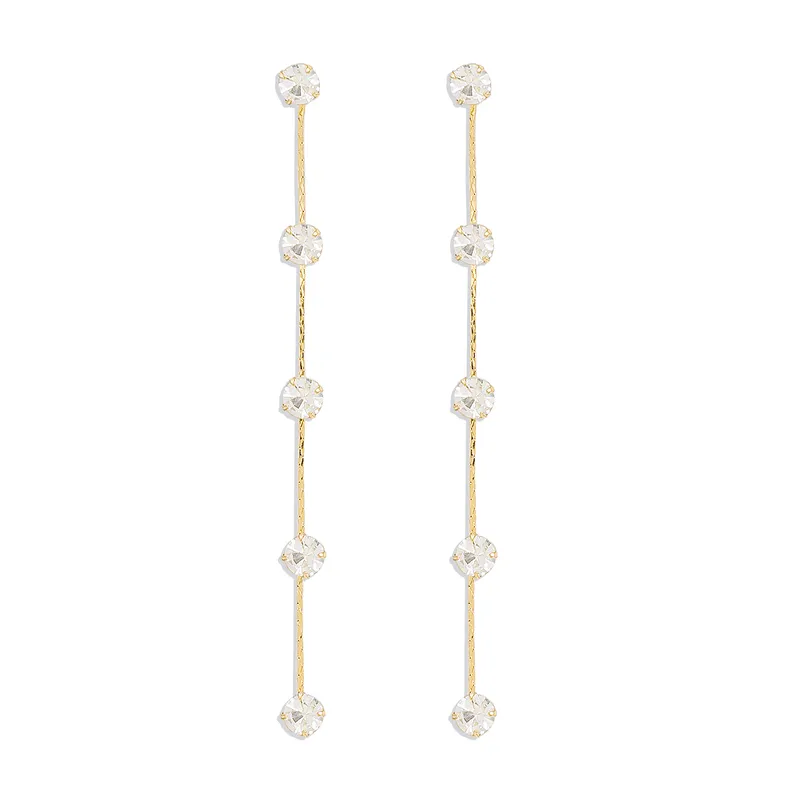 Rhinestone Effect Drop Earrings