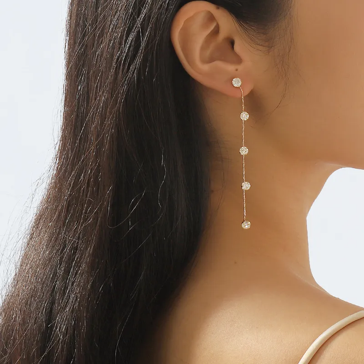 Rhinestone Effect Drop Earrings