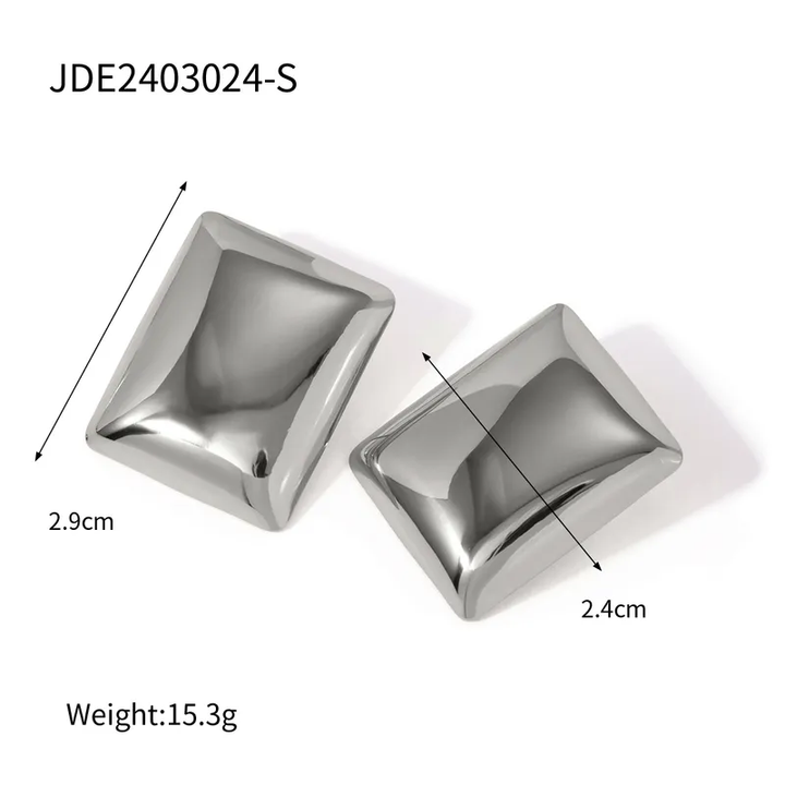 Geometric Chunky Glossy Earrings
