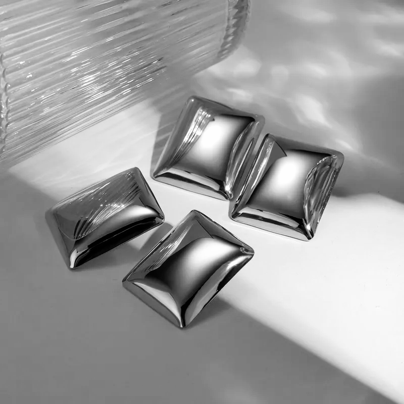 Geometric Chunky Glossy Earrings