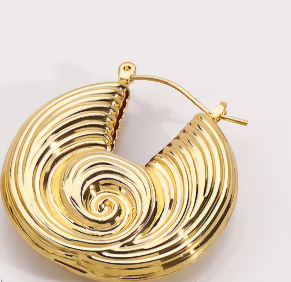 Vintage Textured Disc Hoop Earrings