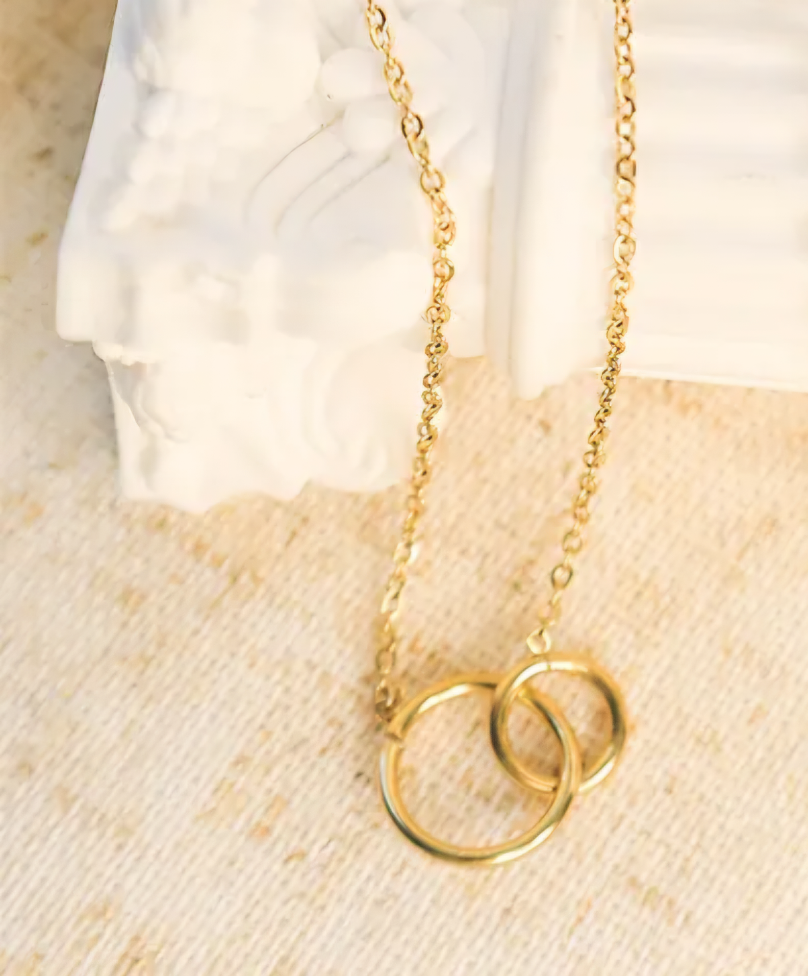 Gold Plated Combined Circles Necklace