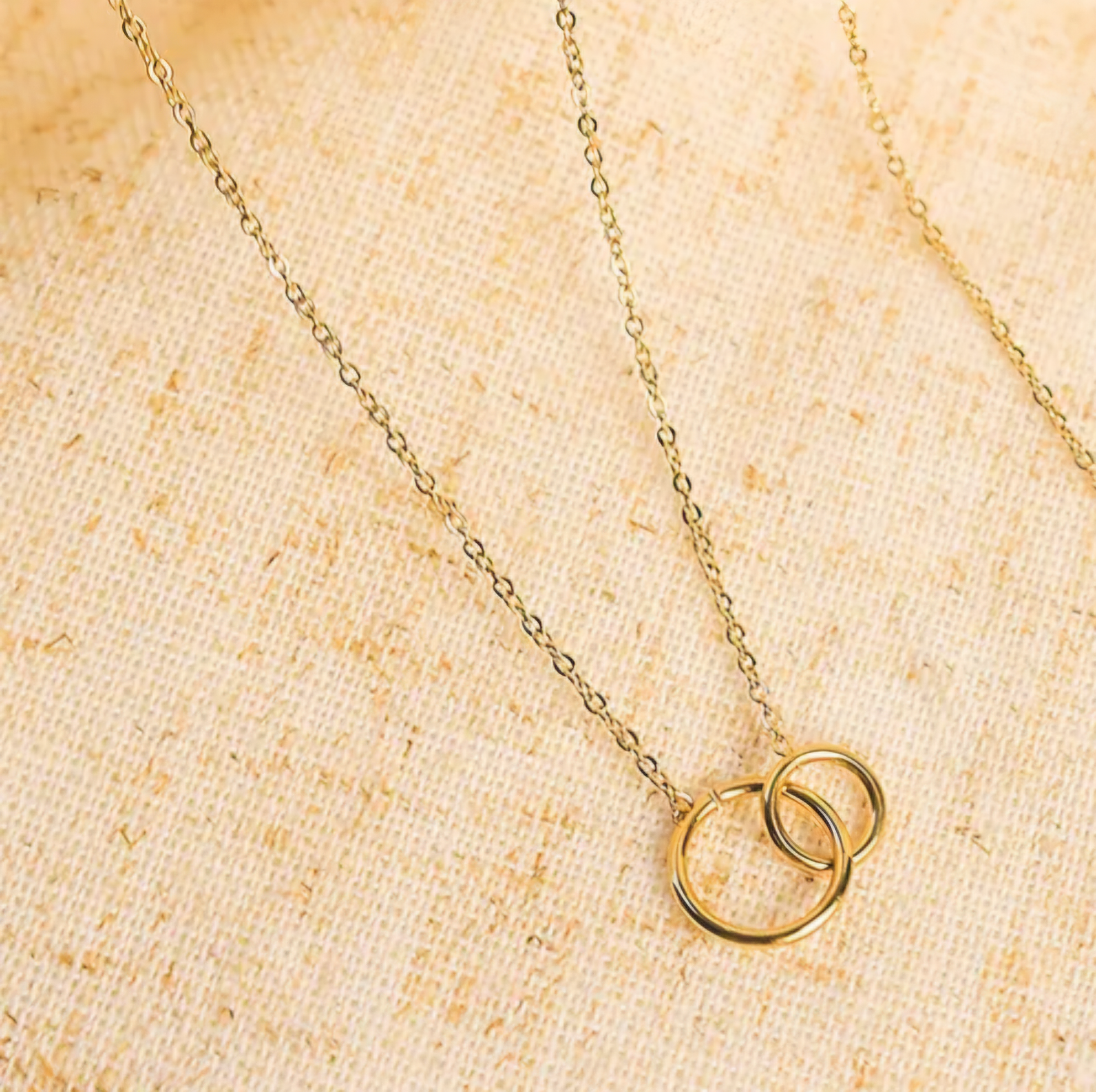 Gold Plated Combined Circles Necklace