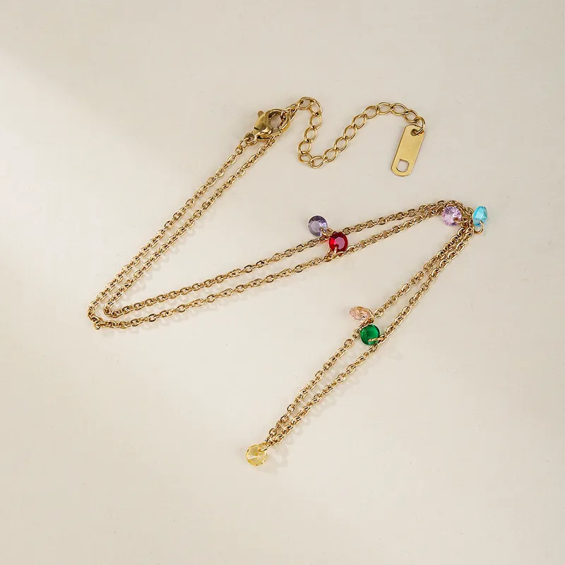 Vintage Gold Plated Mini Diamante Necklace