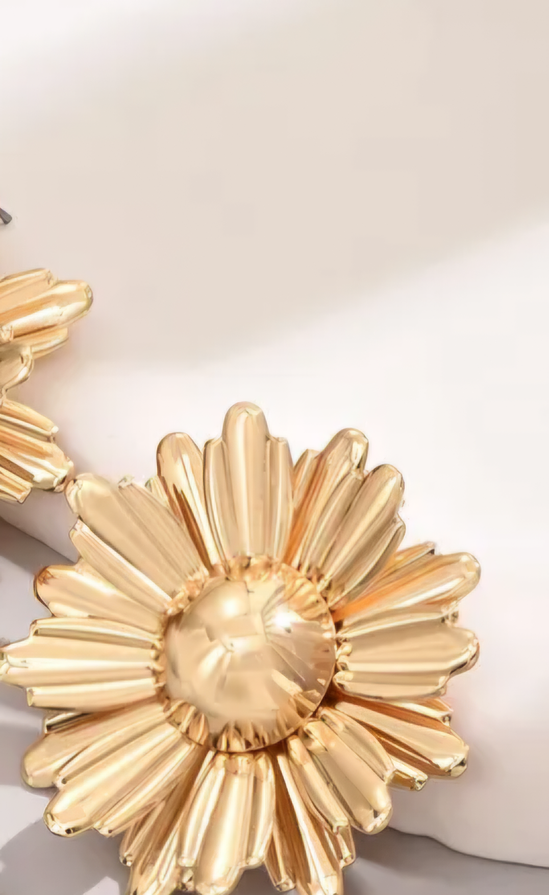 Gold Plated Vintage Flower Earrings