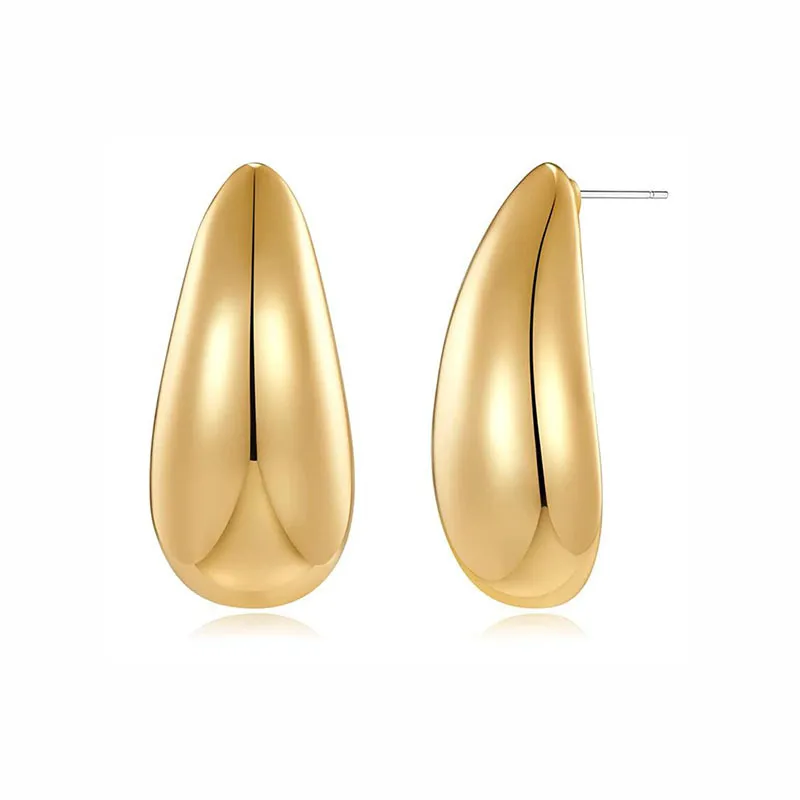 Trendy Gold Water Droplet Earrings